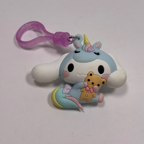 Sanrio Cinnamoroll Unicorn Plush Keychain Charm Bag Accessory Kawaii Blue Pink‎ - Picture 2 of 6